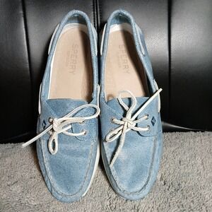 Sperry Top-Sider Women's Size 10 Blue Whitecap Authentic  Boat Shoes